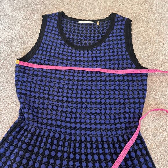 Tahari Women's Sleeveless Sweaterdress Navy Black‎ Wool Size Small Petite - Picture 8 of 9